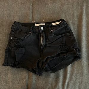 Black packing shorts